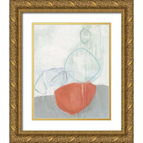 Circle Tower Light Gold Ornate Wood Framed Art Print with Double Matting by Davies, Jane