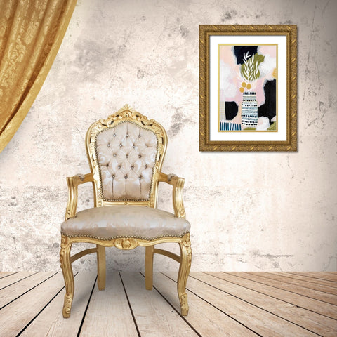 Tribal Still Life Gold Ornate Wood Framed Art Print with Double Matting by Mack, Lynn