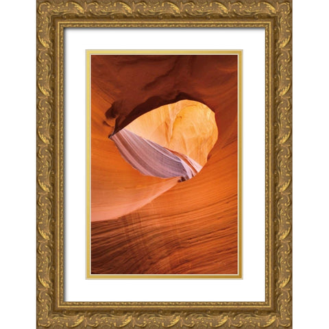 Lower Antelope Canyon III Gold Ornate Wood Framed Art Print with Double Matting by Majchrowicz, Alan