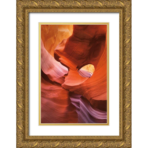 Lower Antelope Canyon IV Gold Ornate Wood Framed Art Print with Double Matting by Majchrowicz, Alan