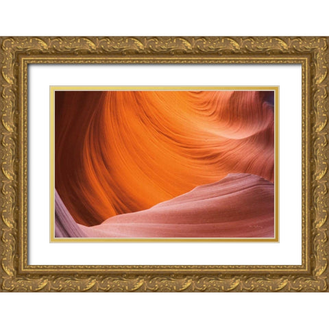 Lower Antelope Canyon VI Gold Ornate Wood Framed Art Print with Double Matting by Majchrowicz, Alan