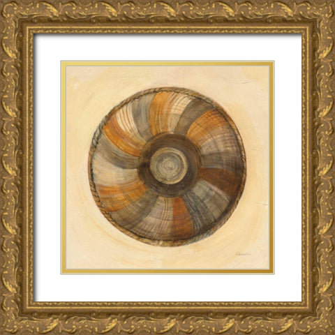 Woven Beauty II Gold Ornate Wood Framed Art Print with Double Matting by Hristova, Albena