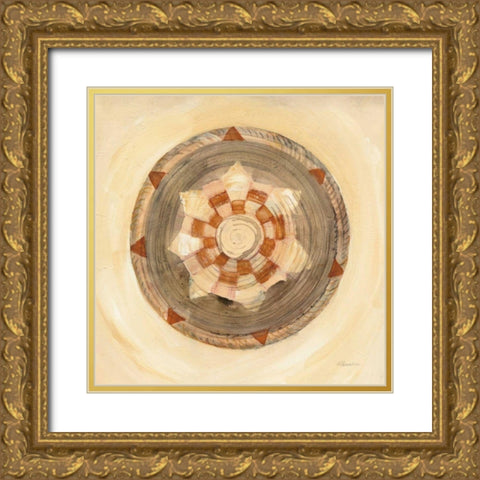 Woven Beauty IV Gold Ornate Wood Framed Art Print with Double Matting by Hristova, Albena