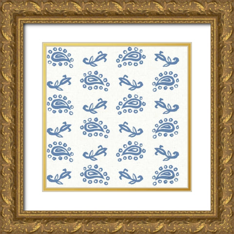 Fruit Stand Pattern IIB Gold Ornate Wood Framed Art Print with Double Matting by Tavoletti, Anne