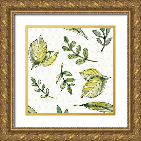 Fruit Stand Pattern III Gold Ornate Wood Framed Art Print with Double Matting by Tavoletti, Anne