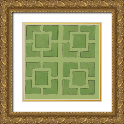 Fruit Stand Pattern IVD Gold Ornate Wood Framed Art Print with Double Matting by Tavoletti, Anne
