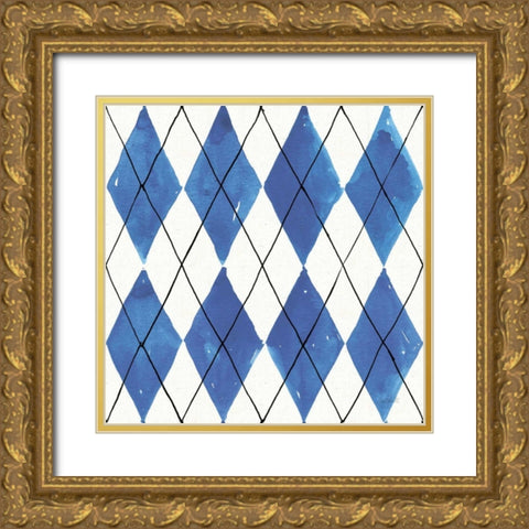 Fruit Stand Pattern VB Gold Ornate Wood Framed Art Print with Double Matting by Tavoletti, Anne