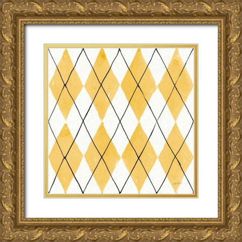 Fruit Stand Pattern VC Gold Ornate Wood Framed Art Print with Double Matting by Tavoletti, Anne
