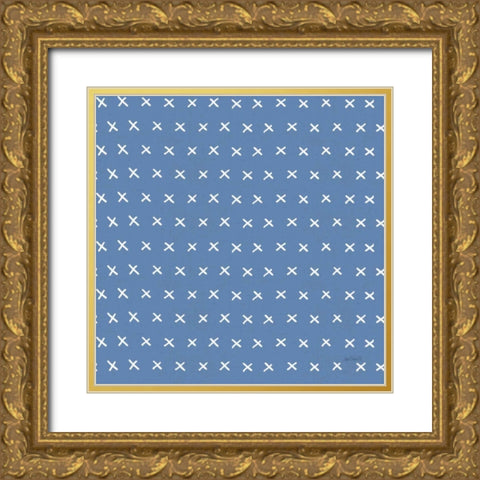 Fruit Stand Pattern VIC Gold Ornate Wood Framed Art Print with Double Matting by Tavoletti, Anne