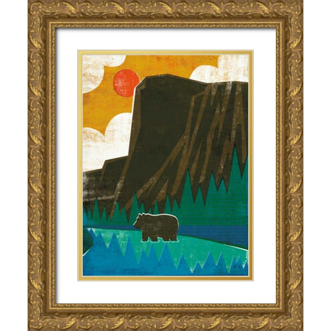 Big Sky IV No Words v2 Gold Ornate Wood Framed Art Print with Double Matting by Mullan, Michael