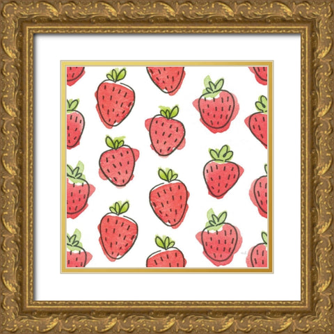 My Treat Pattern I Gold Ornate Wood Framed Art Print with Double Matting by Hershey, Moira
