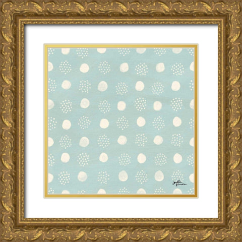 Spring Botanical Pattern VIA Gold Ornate Wood Framed Art Print with Double Matting by Penner, Janelle