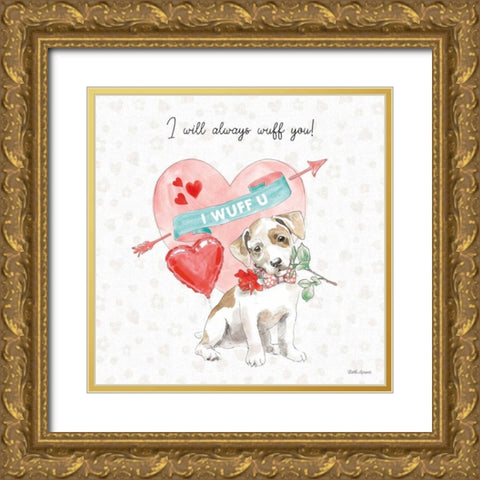 Paws of Love II Gold Ornate Wood Framed Art Print with Double Matting by Grove, Beth