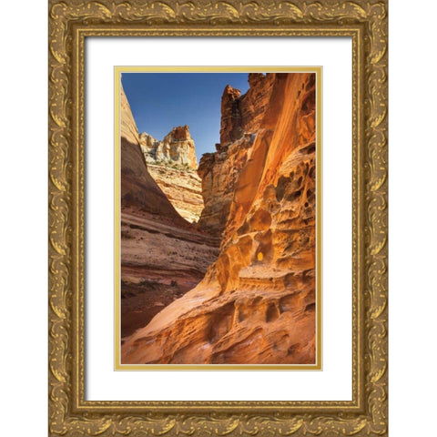 Crack Canyon II Gold Ornate Wood Framed Art Print with Double Matting by Majchrowicz, Alan