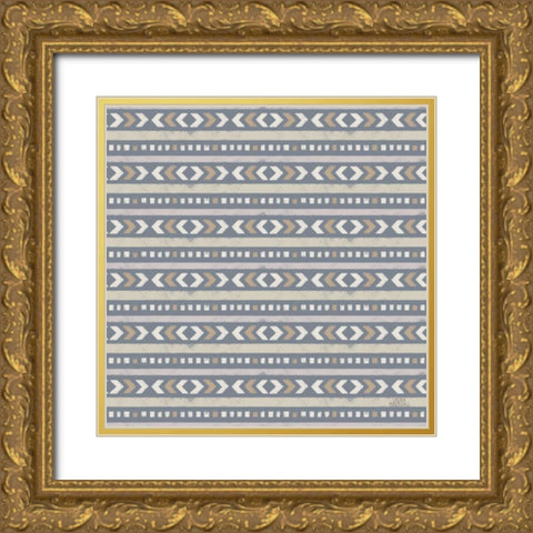 Gone Glamping Pattern IVC Gold Ornate Wood Framed Art Print with Double Matting by Marshall, Laura