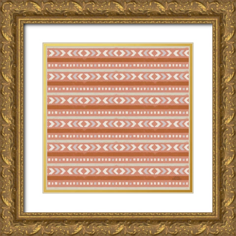 Gone Glamping Pattern IVD Gold Ornate Wood Framed Art Print with Double Matting by Marshall, Laura