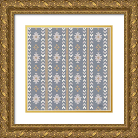 Gone Glamping Pattern VC Gold Ornate Wood Framed Art Print with Double Matting by Marshall, Laura