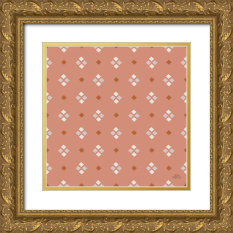 Gone Glamping Pattern VIID Gold Ornate Wood Framed Art Print with Double Matting by Marshall, Laura