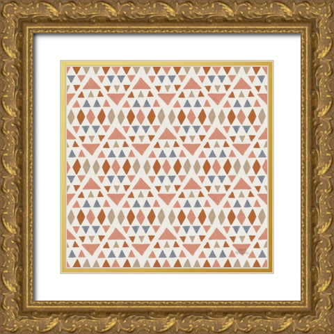 Gone Glamping Pattern VIIIA Gold Ornate Wood Framed Art Print with Double Matting by Marshall, Laura