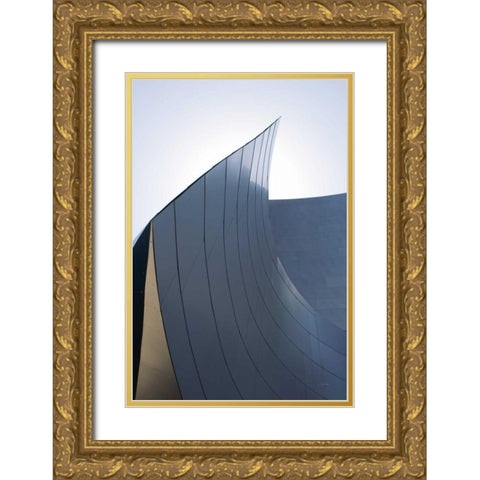 Skyscraper II Gold Ornate Wood Framed Art Print with Double Matting by Aledanda