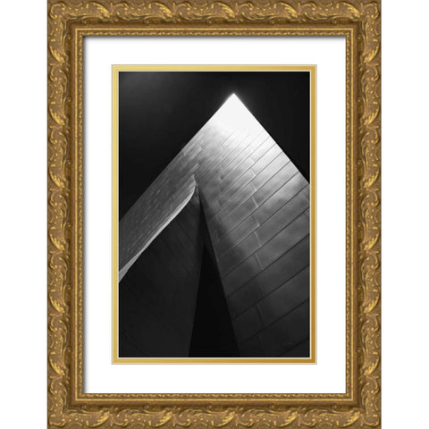 Skyscraper III Gold Ornate Wood Framed Art Print with Double Matting by Aledanda