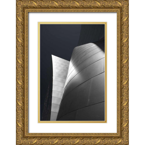 Skyscraper V Gold Ornate Wood Framed Art Print with Double Matting by Aledanda