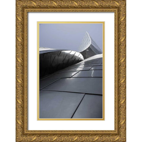Skyscraper VII Gold Ornate Wood Framed Art Print with Double Matting by Aledanda