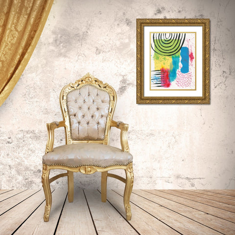 Experimental III Gold Ornate Wood Framed Art Print with Double Matting by Prahl, Courtney