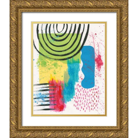 Experimental III Gold Ornate Wood Framed Art Print with Double Matting by Prahl, Courtney