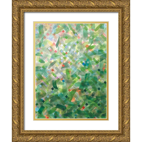 Jungle Abstract II Gold Ornate Wood Framed Art Print with Double Matting by Nai, Danhui