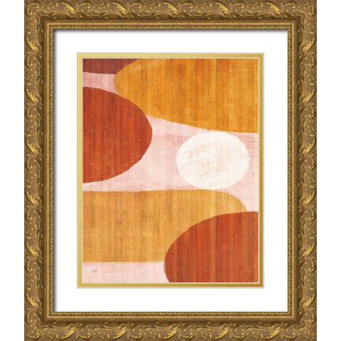 Costa Del Sol I Pink Gold Ornate Wood Framed Art Print with Double Matting by Mullan, Michael