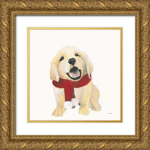 First Christmas Gold Ornate Wood Framed Art Print with Double Matting by Ducklow, Patsy