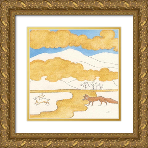 Riverside I Gold Ornate Wood Framed Art Print with Double Matting by Thomas, Miranda