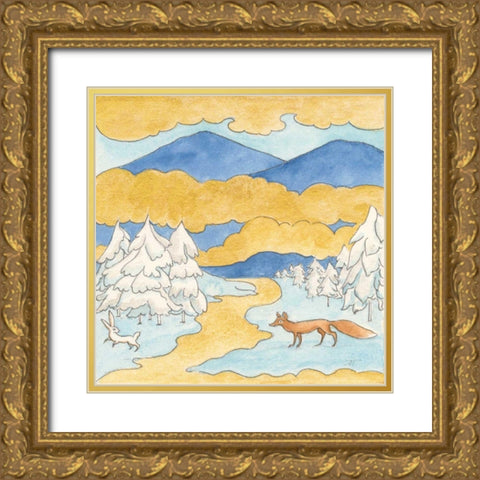 Riverside III Gold Ornate Wood Framed Art Print with Double Matting by Thomas, Miranda