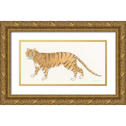 Big Cats I Gold Ornate Wood Framed Art Print with Double Matting by Thomas, Miranda