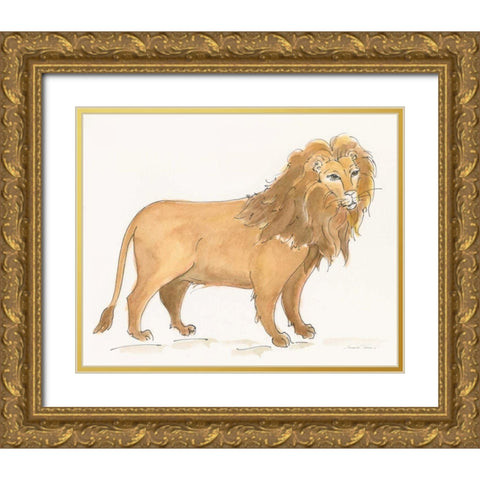 Big Cats II Gold Ornate Wood Framed Art Print with Double Matting by Thomas, Miranda