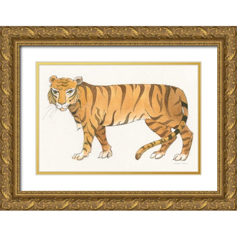 Big Cats IV Gold Ornate Wood Framed Art Print with Double Matting by Thomas, Miranda