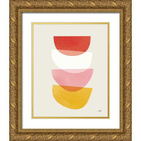 Balance II Warm Gold Ornate Wood Framed Art Print with Double Matting by Hershey, Moira