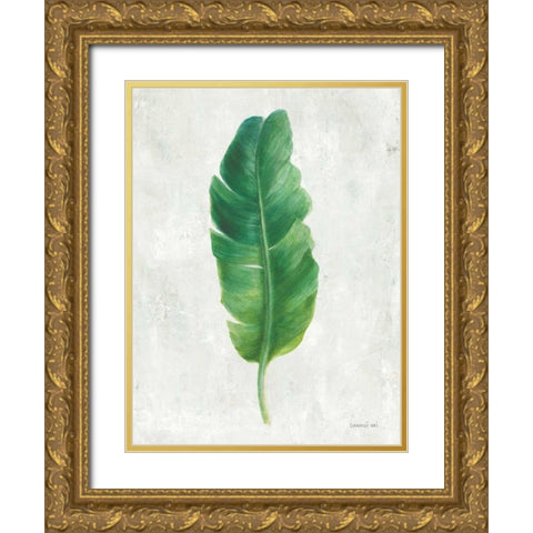 Palms of the Tropics V Gold Ornate Wood Framed Art Print with Double Matting by Nai, Danhui