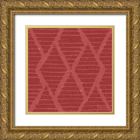 Harvest Bouquet Pattern IID Gold Ornate Wood Framed Art Print with Double Matting by Grove, Beth