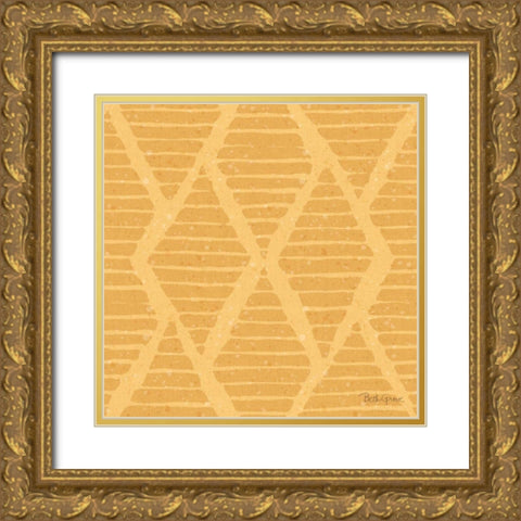 Harvest Bouquet Pattern IIE Gold Ornate Wood Framed Art Print with Double Matting by Grove, Beth