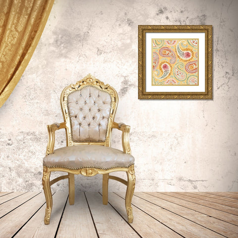 Harvest Bouquet Pattern IIIE Gold Ornate Wood Framed Art Print with Double Matting by Grove, Beth