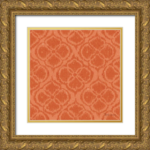 Harvest Bouquet Pattern VC Gold Ornate Wood Framed Art Print with Double Matting by Grove, Beth