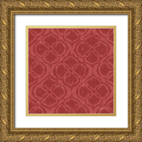 Harvest Bouquet Pattern VD Gold Ornate Wood Framed Art Print with Double Matting by Grove, Beth