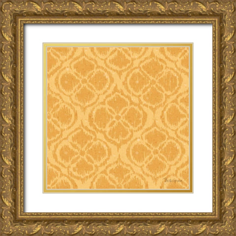 Harvest Bouquet Pattern VE Gold Ornate Wood Framed Art Print with Double Matting by Grove, Beth