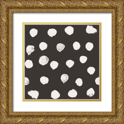 Budding Beauty Pattern IIA Gold Ornate Wood Framed Art Print with Double Matting by Zaman, Farida