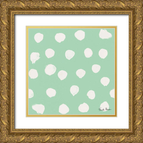 Budding Beauty Pattern IIB Gold Ornate Wood Framed Art Print with Double Matting by Zaman, Farida