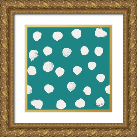Budding Beauty Pattern IIC Gold Ornate Wood Framed Art Print with Double Matting by Zaman, Farida