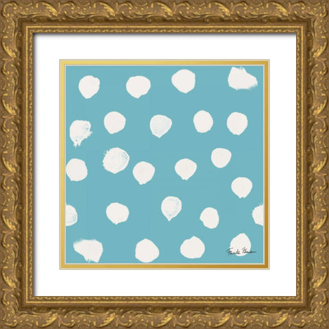 Budding Beauty Pattern IIF Gold Ornate Wood Framed Art Print with Double Matting by Zaman, Farida