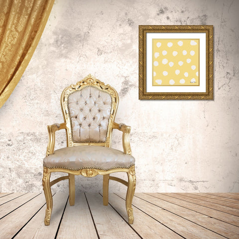 Budding Beauty Pattern IIG Gold Ornate Wood Framed Art Print with Double Matting by Zaman, Farida
